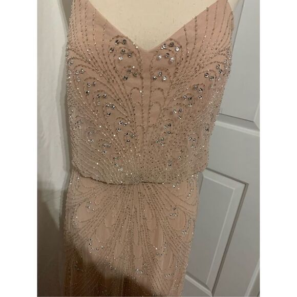 Adrianna Papell Dresses & Skirts - Andrianne papell long dress size 8 pink sequence